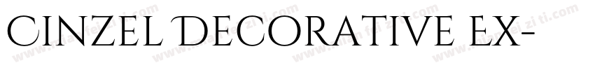 Cinzel Decorative Ex字体转换